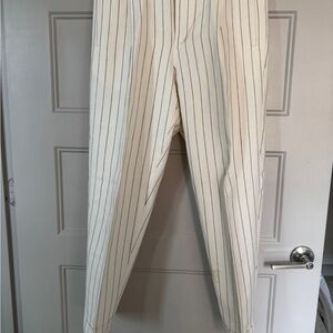 Men's Cream Striped Pants